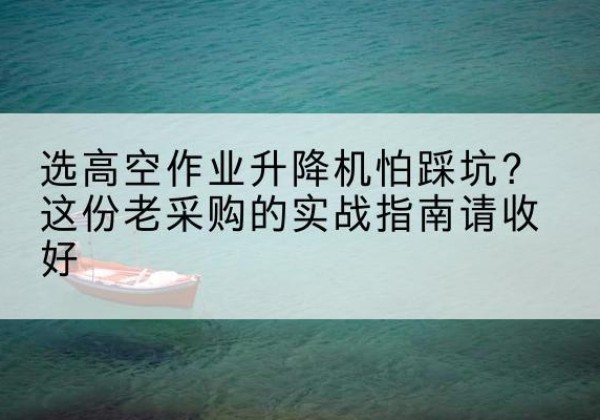 原平高空作业升降机厂家推荐-选高空作业升降机怕踩坑？这份老采购的实战指南请收好